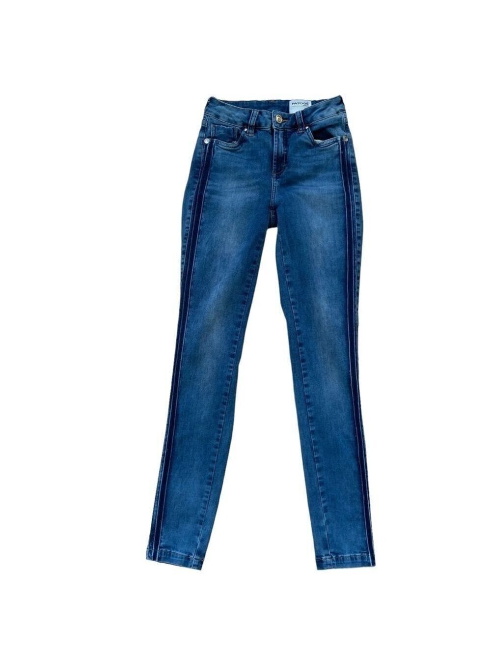 Patogé Brazilian skinny sexy jeans stretchy blue denim high rise waisted euro 38